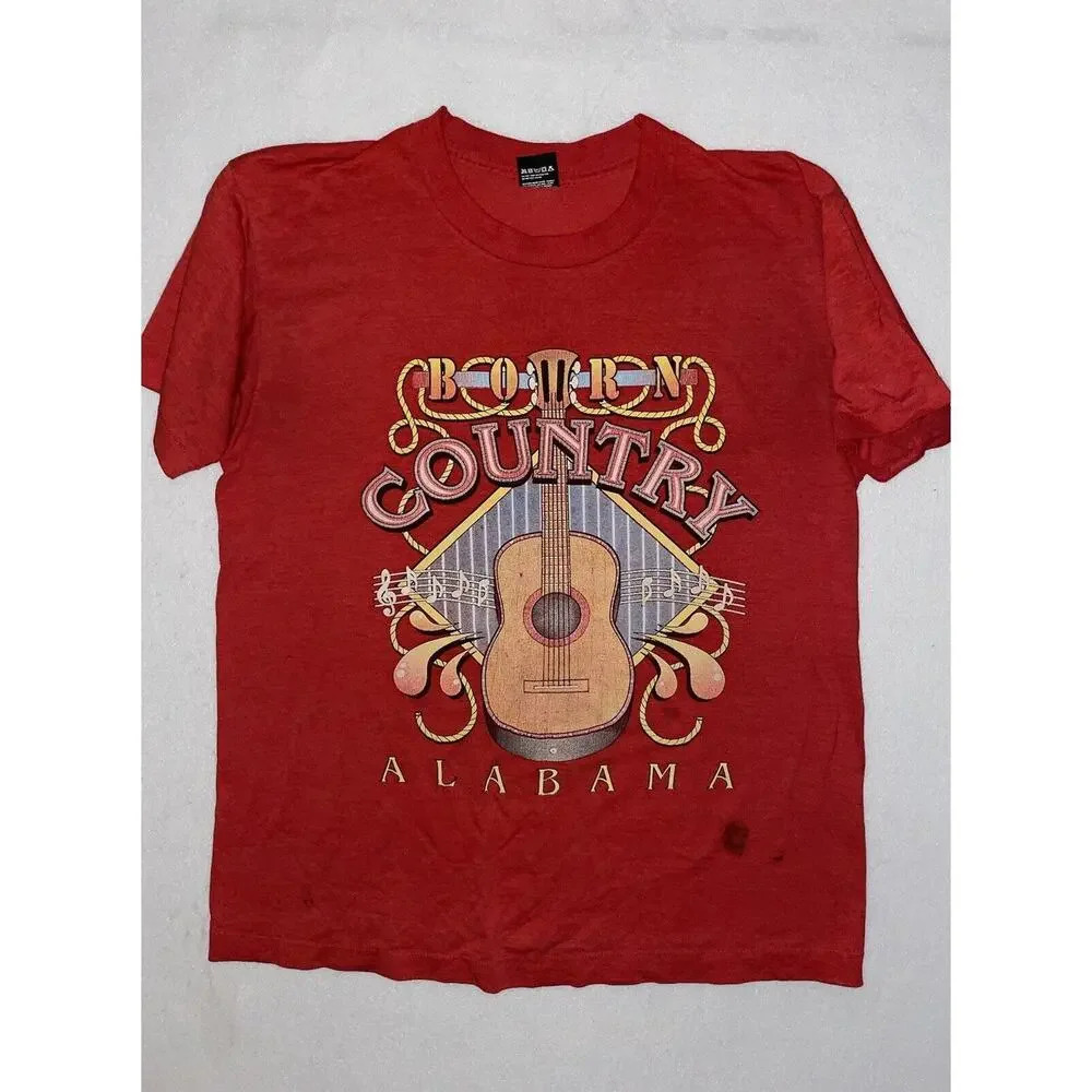 Vintage Alabama‎ Band Shirt Concert Tour 90s Single Stitch Country Red Mens XL